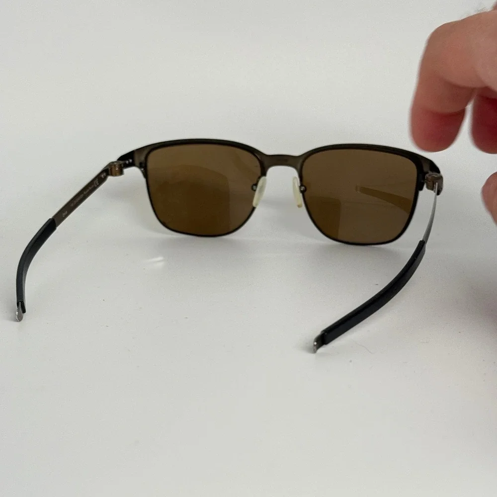Oakley Seller OX3248-0254 Powder Pewter Square Sunglasses Mens 54mm‎ Brown Lens